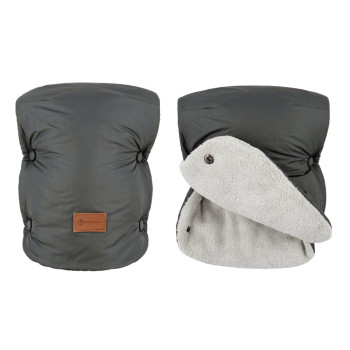 PETITE&MARS Rukávnik / rukavice Jasie na kočík Charcoal Grey
