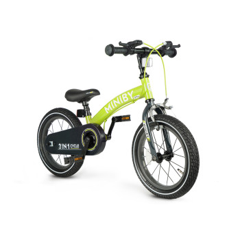 QPLAY Bicykel Miniby 3v1 Green, vek 2 - 8 rokov