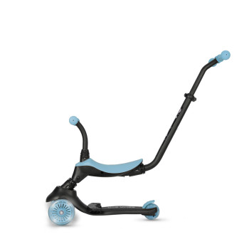QPLAY Kolobežka / odrážadlo Sema Evo s LED svetlami Sky Blue, vek 1 - 6 rokov, do 50 kg
