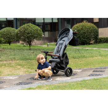 QPLAY Trojkolka Nova Deluxe 5v1 Grey, 10-72 mesiacov
