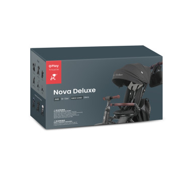 QPLAY Trojkolka Nova Deluxe 5v1 Grey, 10-72 mesiacov