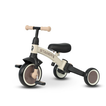 QPLAY Trojkolka Stager 3v1 Brown, 2-6 rokov