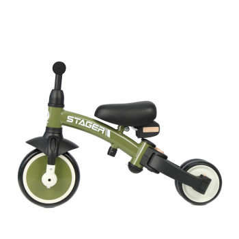 QPLAY Trojkolka Stager 3v1 Green, 2-6 rokov