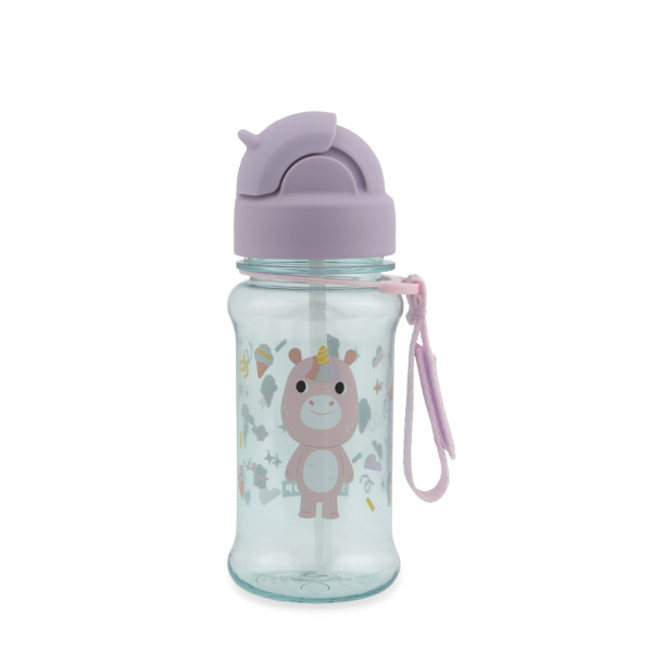 SKIP HOP Fľaša so slamkou 355ml Besties Squad Jednorožec 12m+
