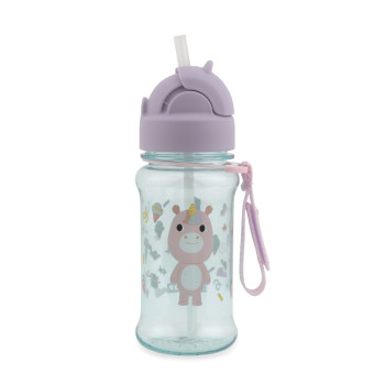 SKIP HOP Fľaša so slamkou 355ml Besties Squad Jednorožec 12m+