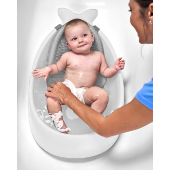 SKIP HOP Vanička s ergonomickou podložkou Moby 3 fázová biela