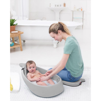 SKIP HOP Vanička s ergonomickou podložkou Moby 3 fázová šedá