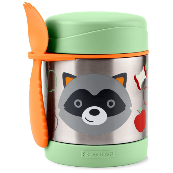 SKIP HOP Zoo Termoska na jedlo s lyžičko/vidličkou Mýval 325 ml, 3r+