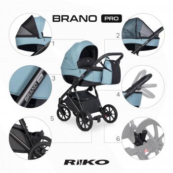 kočík Riko Brano Pro Crystal Blue