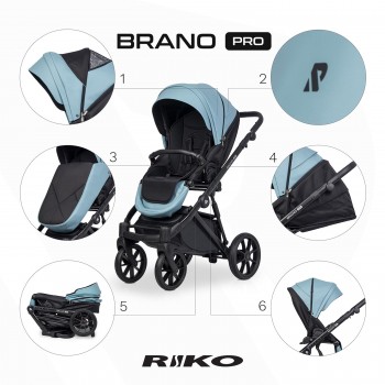 kočík Riko Brano Pro Crystal Blue